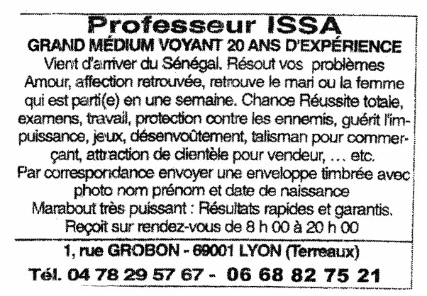 Professeur ISSA, Lyon