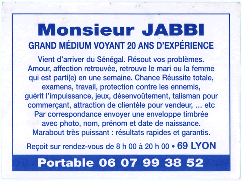 Monsieur JABBI, Lyon