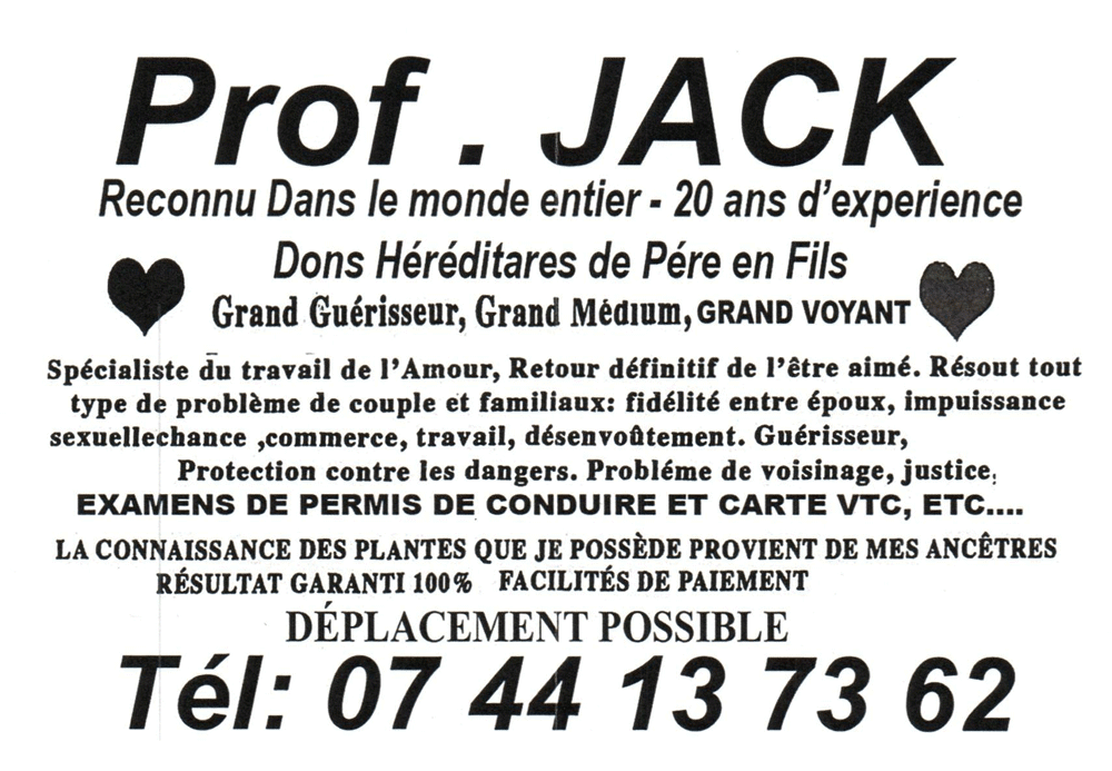 Professeur JACK, (indéterminé)