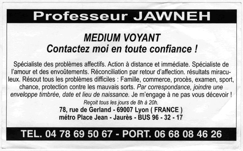 Professeur JAWNEH, Lyon