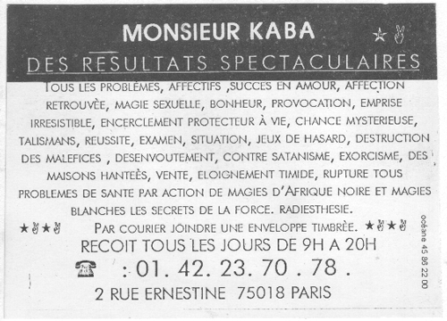 Monsieur KABA, Paris
