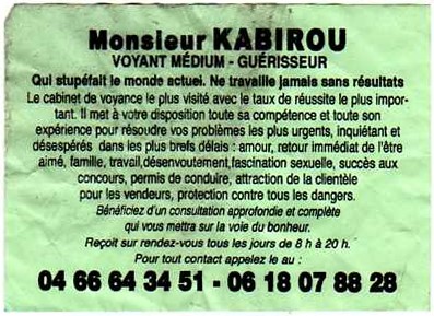 Monsieur KABIROU, Gard