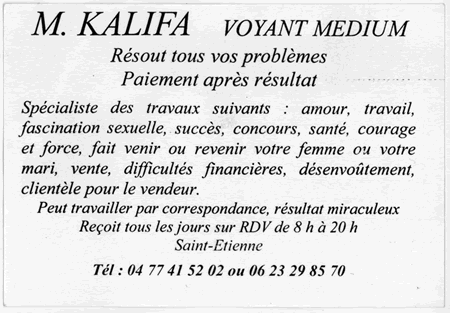 Monsieur KALIFA, Saint-Etienne