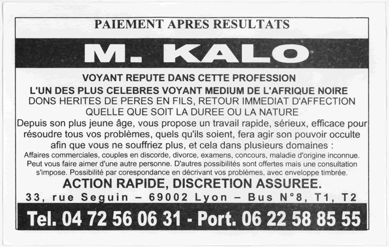 Monsieur KALO, Lyon