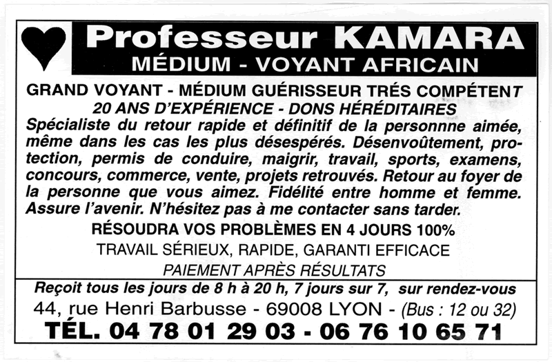 Professeur KAMARA, Lyon