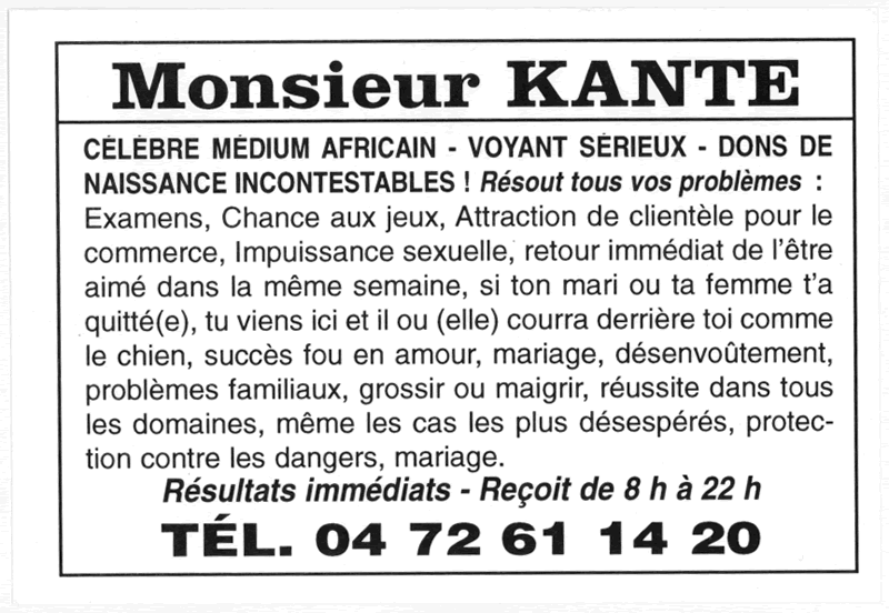 Monsieur KANTE, Lyon