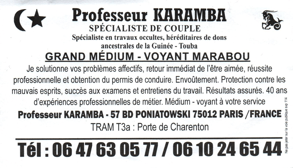 Cliquez pour voir la fiche détaillée de KARAMBA