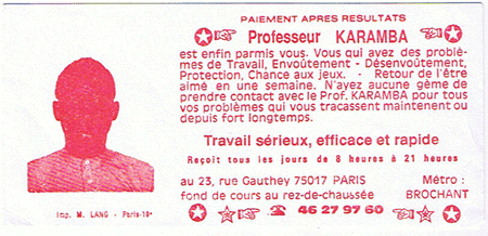 Professeur KARAMBA, Paris