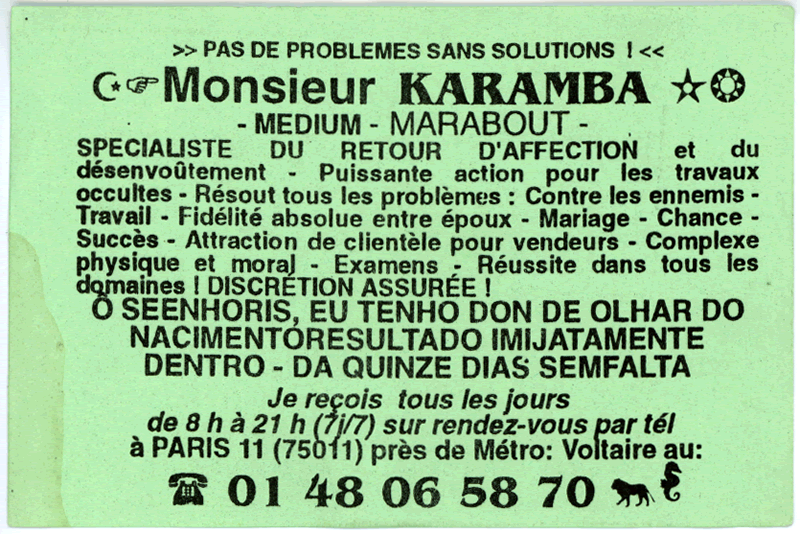 Monsieur KARAMBA, Val d