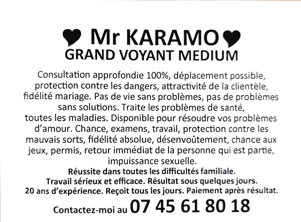 Monsieur KARAMO, Tours