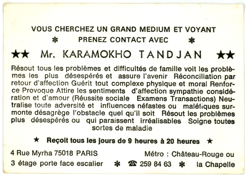 Monsieur KARAMOKHO TANDJAN, Paris