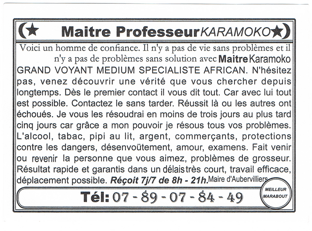 Maître KARAMOKO, Val de Marne