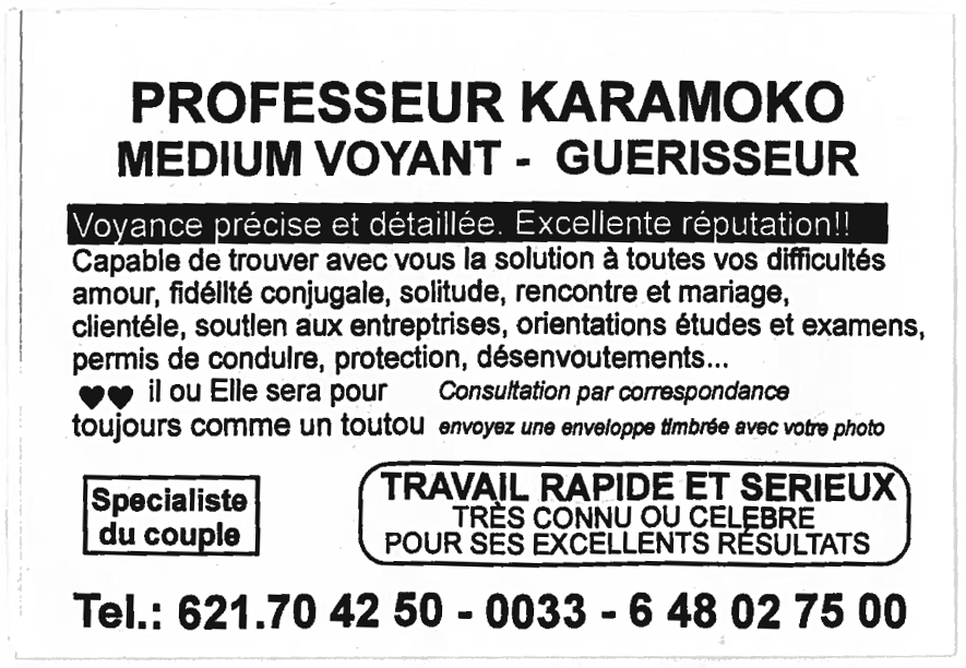 Cliquez pour voir la fiche détaillée de KARAMOKO