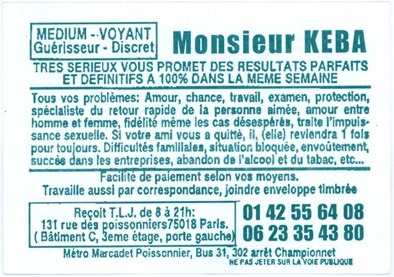 Monsieur KEBA, Paris
