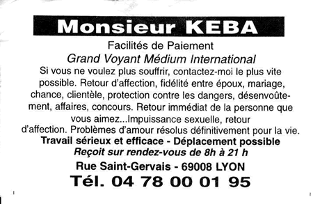 Monsieur KEBA, Lyon