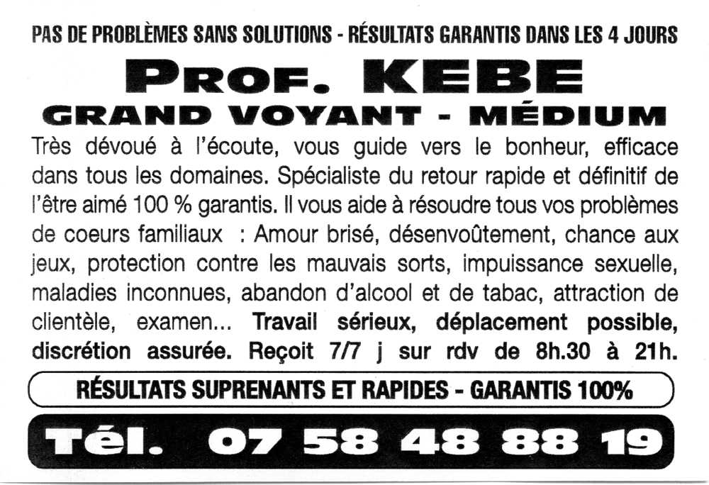 Professeur KEBE, (indéterminé)