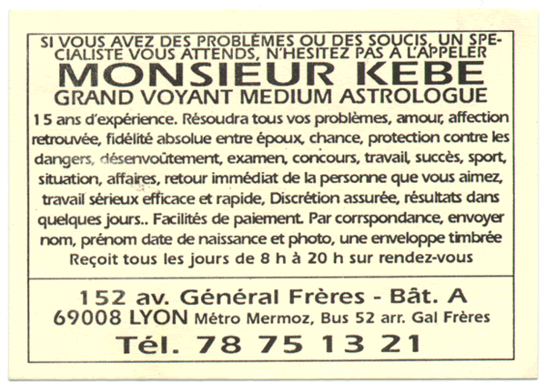Monsieur KEBE, Lyon