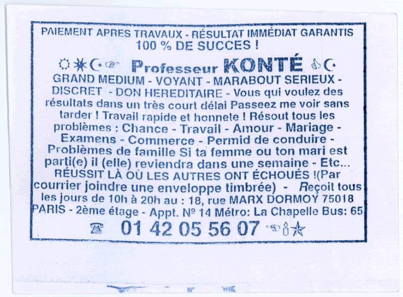 Professeur KONTÉ, Paris