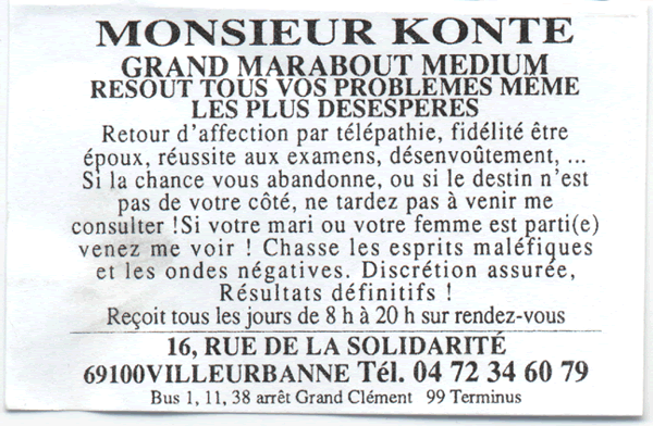 Monsieur KONTE, Villeurbanne