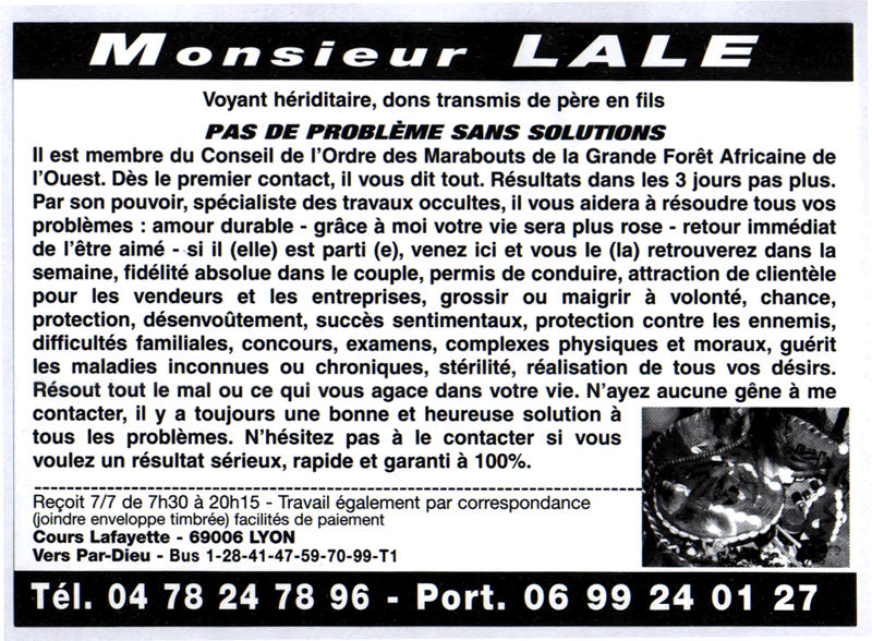 Monsieur LALE, Lyon