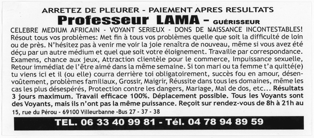 Professeur LAMA, Villeurbanne
