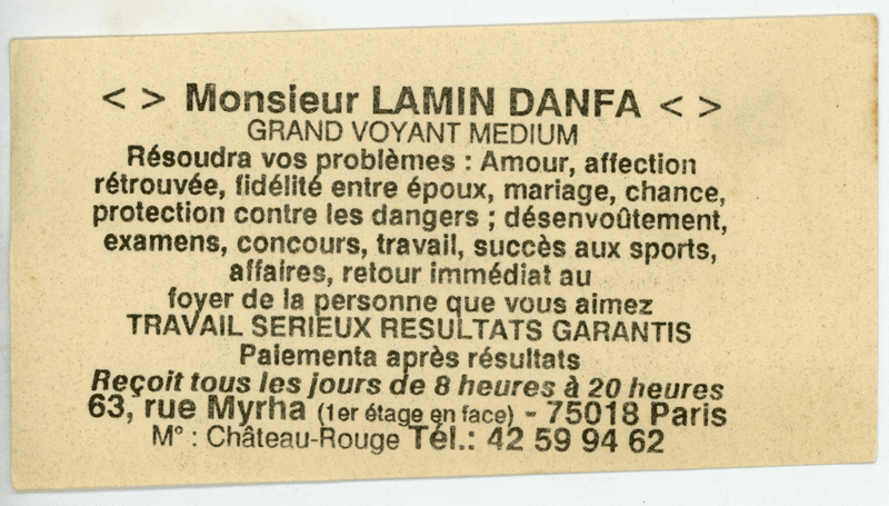 Monsieur LAMIN DANFA, Paris
