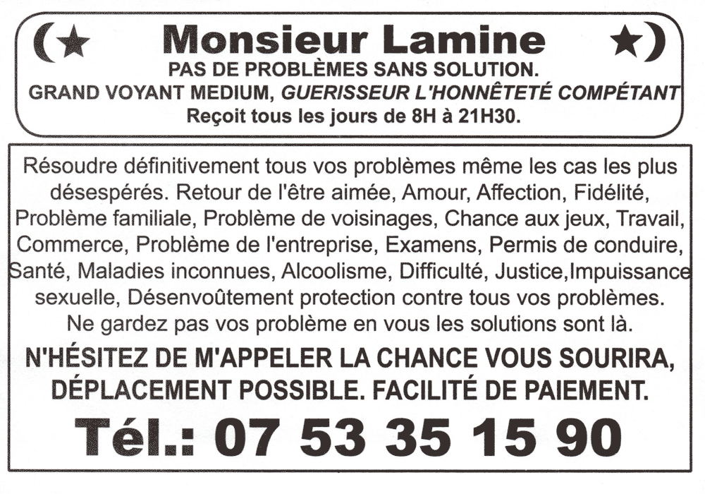 Monsieur Lamine, (indéterminé)