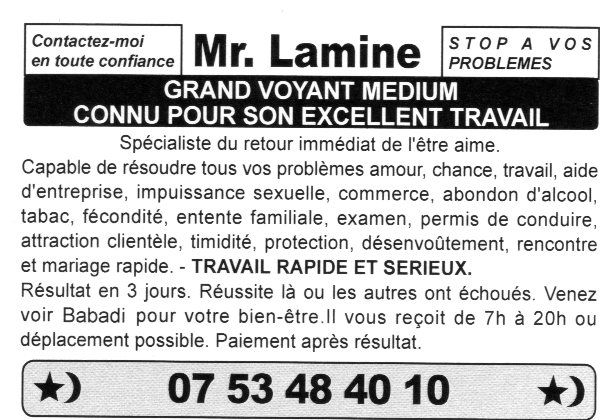 Monsieur LAMINE, Hauts de Seine