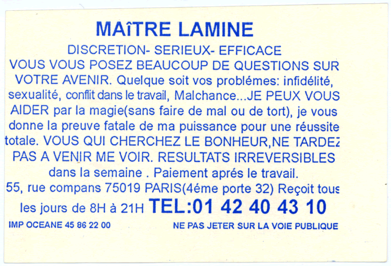 Maître LAMINE, Paris