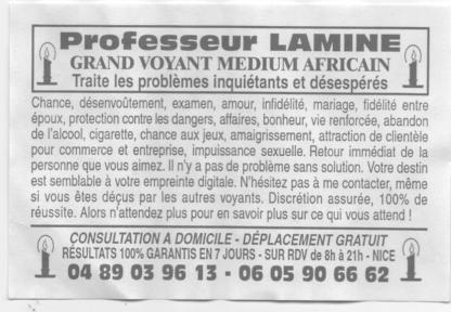 Professeur LAMINE, Alpes-Maritimes