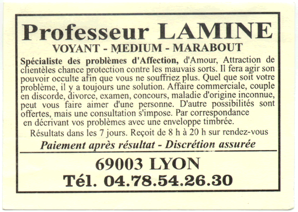 Professeur LAMINE, Lyon