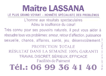 Maître LASSANA, Val de Marne