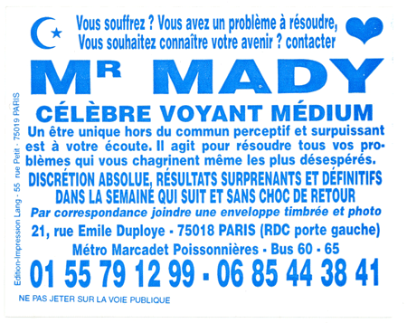 Monsieur MADY, Paris