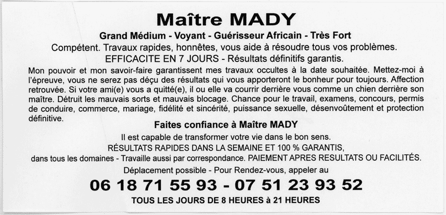 Maître MADY, Lyon