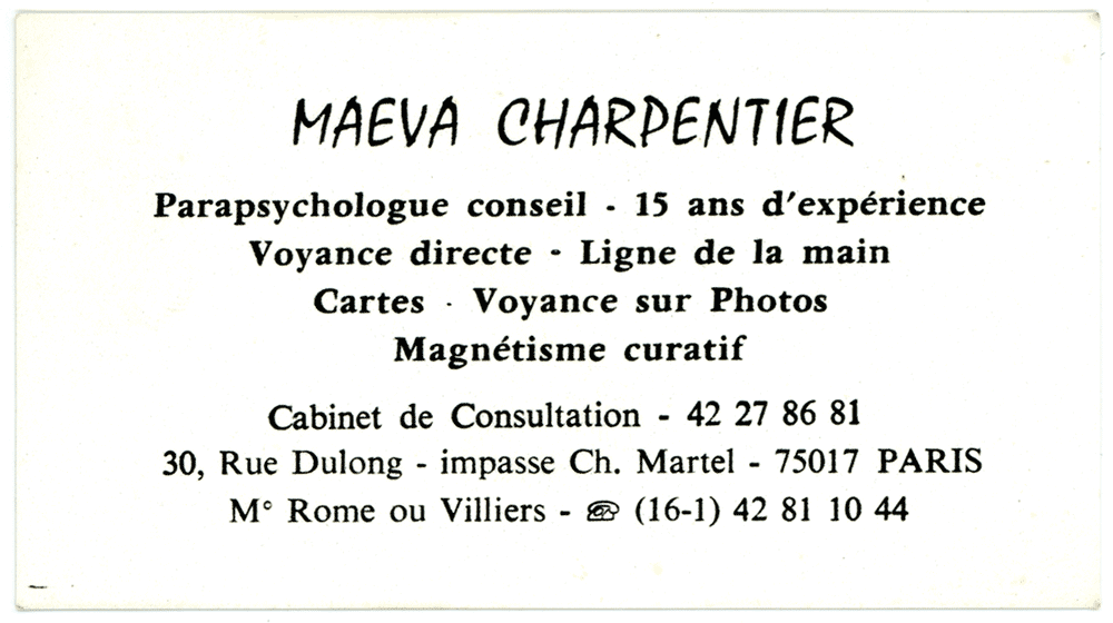  MAEVA CHARPENTIER, Paris