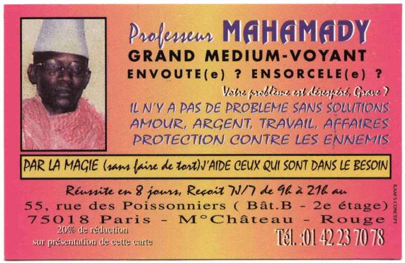 Professeur MAHAMADY, Paris