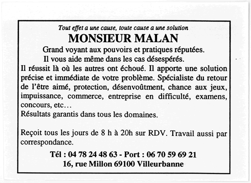 Monsieur MALAN, Villeurbanne