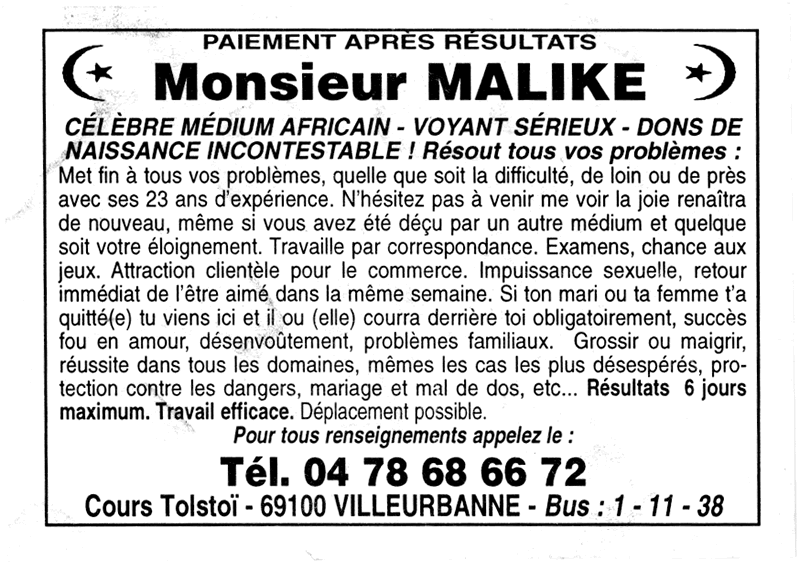 Monsieur MALIKE, Villeurbanne