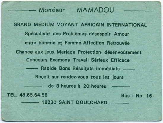 Monsieur MAMADOU, Bourges