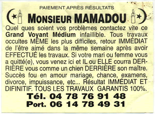 Monsieur MAMADOU, Lyon