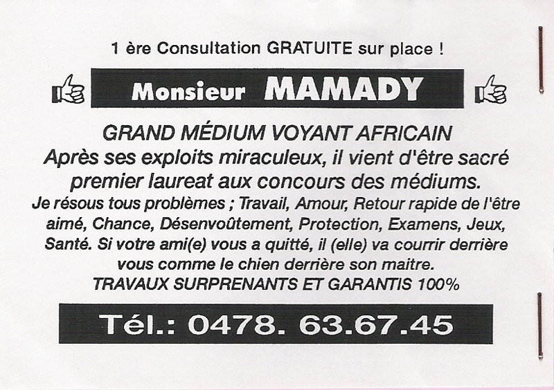 Monsieur MAMADY, Belgique