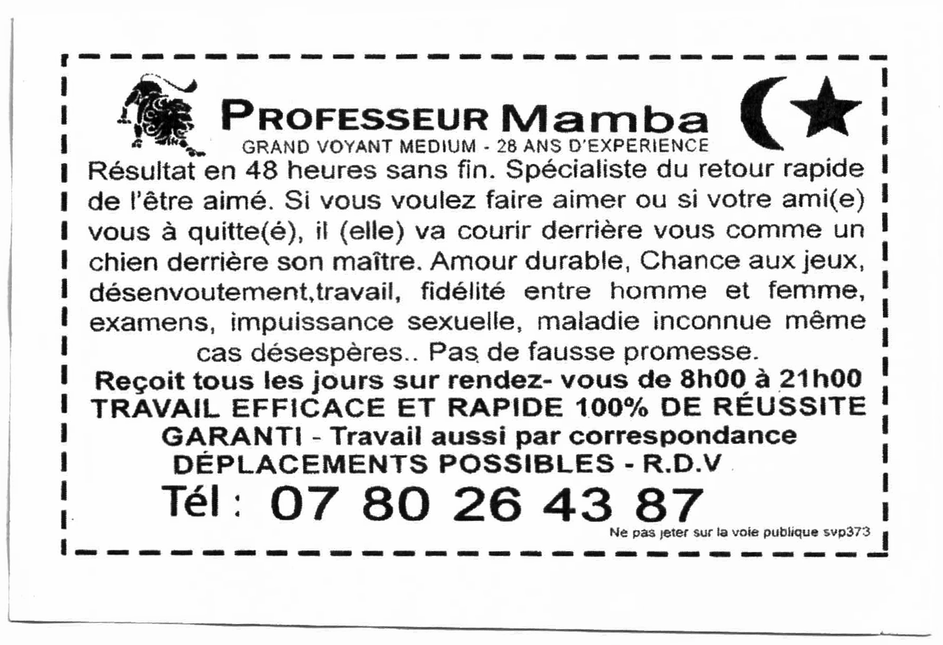 Cliquez pour voir la fiche détaillée de Mamba