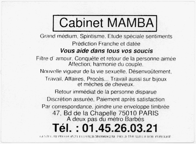 Cabinet MAMBA, Paris