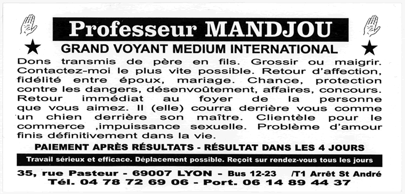 Professeur MANDJOU, Lyon