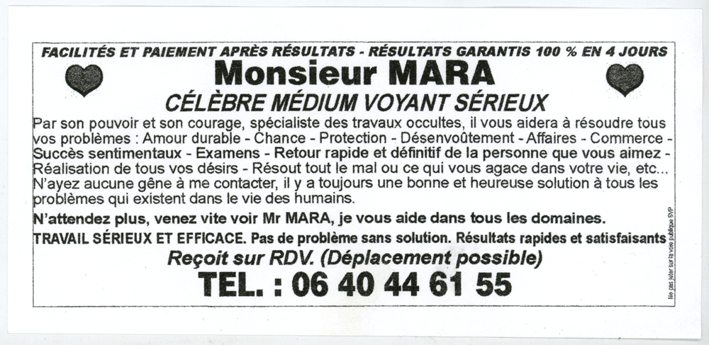 Monsieur MARA, (indéterminé)