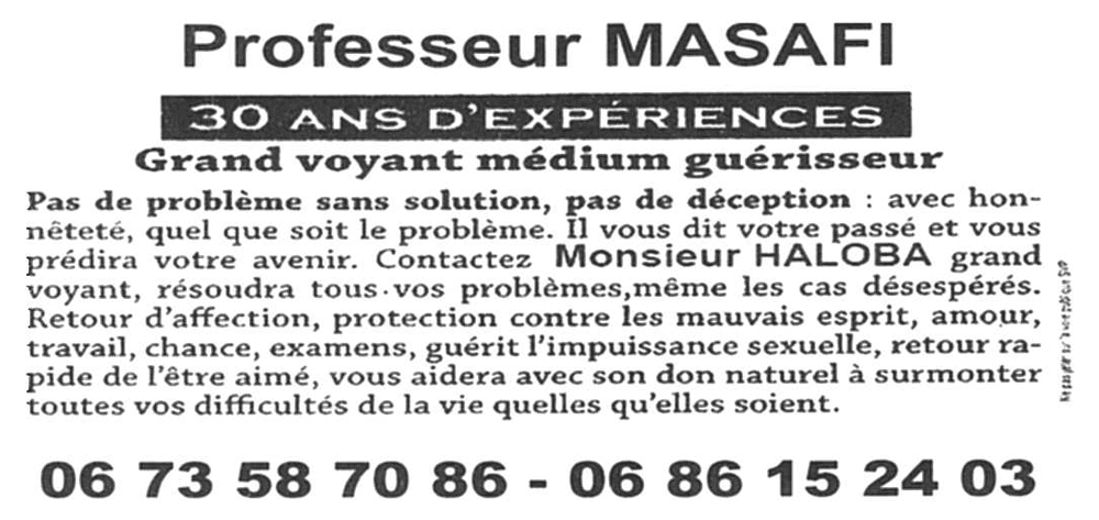 Professeur MASAFI, (indéterminé)