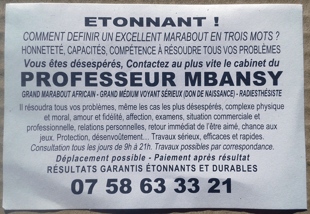 Professeur MBANSY, Marseille