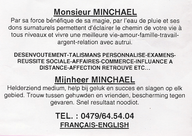 Monsieur MINCHAEL, Belgique