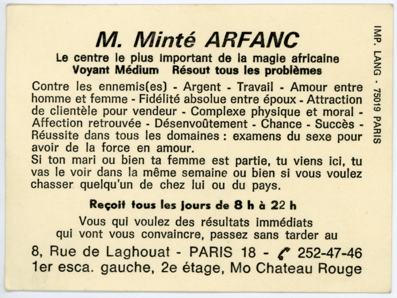 Cliquez pour voir la fiche détaillée de Minté ARFANC