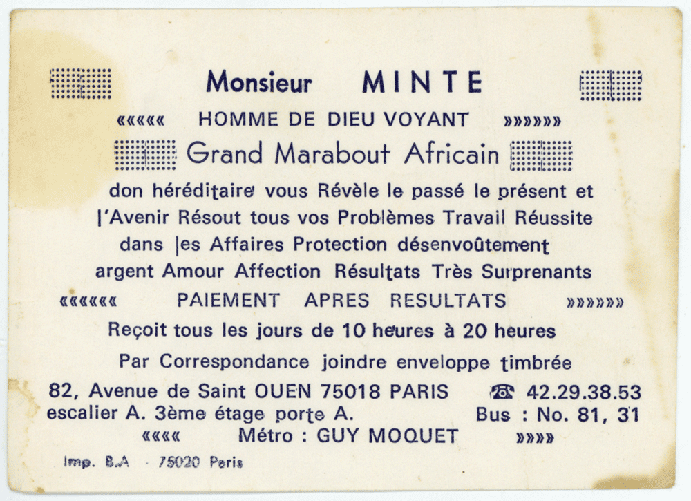 Monsieur MINTE, Paris